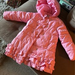 Girls Pink Ski Jacket With Hood