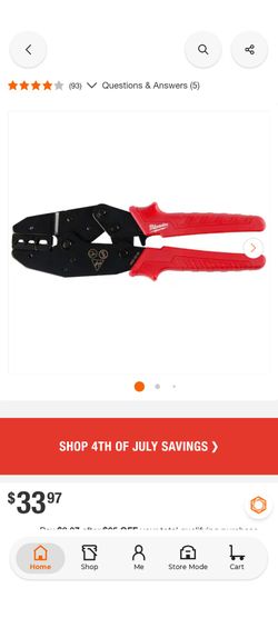 Milwaukee
Ratcheting Insulated Terminals Crimper
