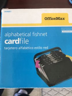 OfficeMax alphabetical fishnet cardfile