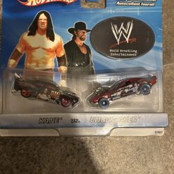 Vintage 2004 Hot Wheels WWE Wrestling Kane vs Undertaker - New 2 Car Pack 2004