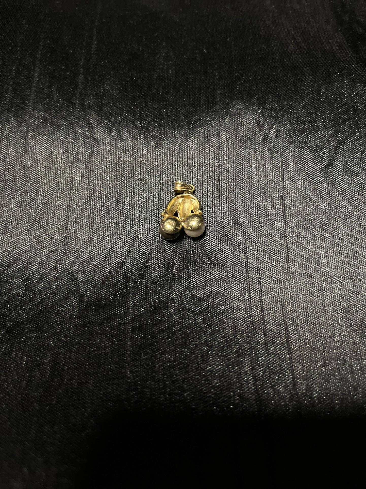 Rare Antique Black Pearl Pendant