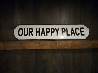 Metal sign- OUR HAPPY PLACE