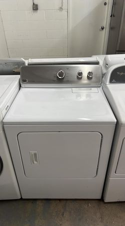 Maytag Centennial Electric Dryer – Auto Dry, White, Clean