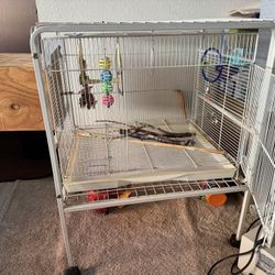 Rolling parakeet Cage