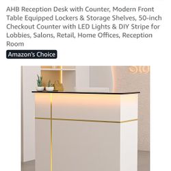 White Modern Reception Desk