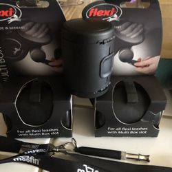 New Flexi Multi Box 3 Pk. W/ Leash $5. Ea. 