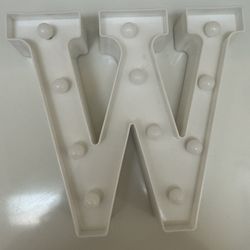 Letter “W” Marquee W/ Brand New Battery