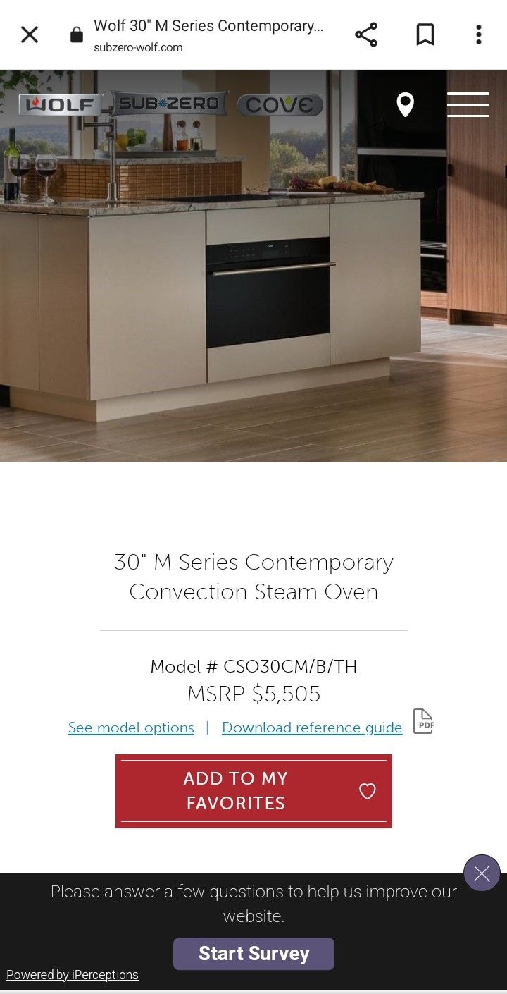 30" M Series Contemporary Convection Steam Oven