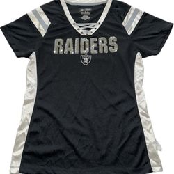 Las Vegas Raiders Sequence Bling Lace Jersey Women’s M 1st & Fashion Collection