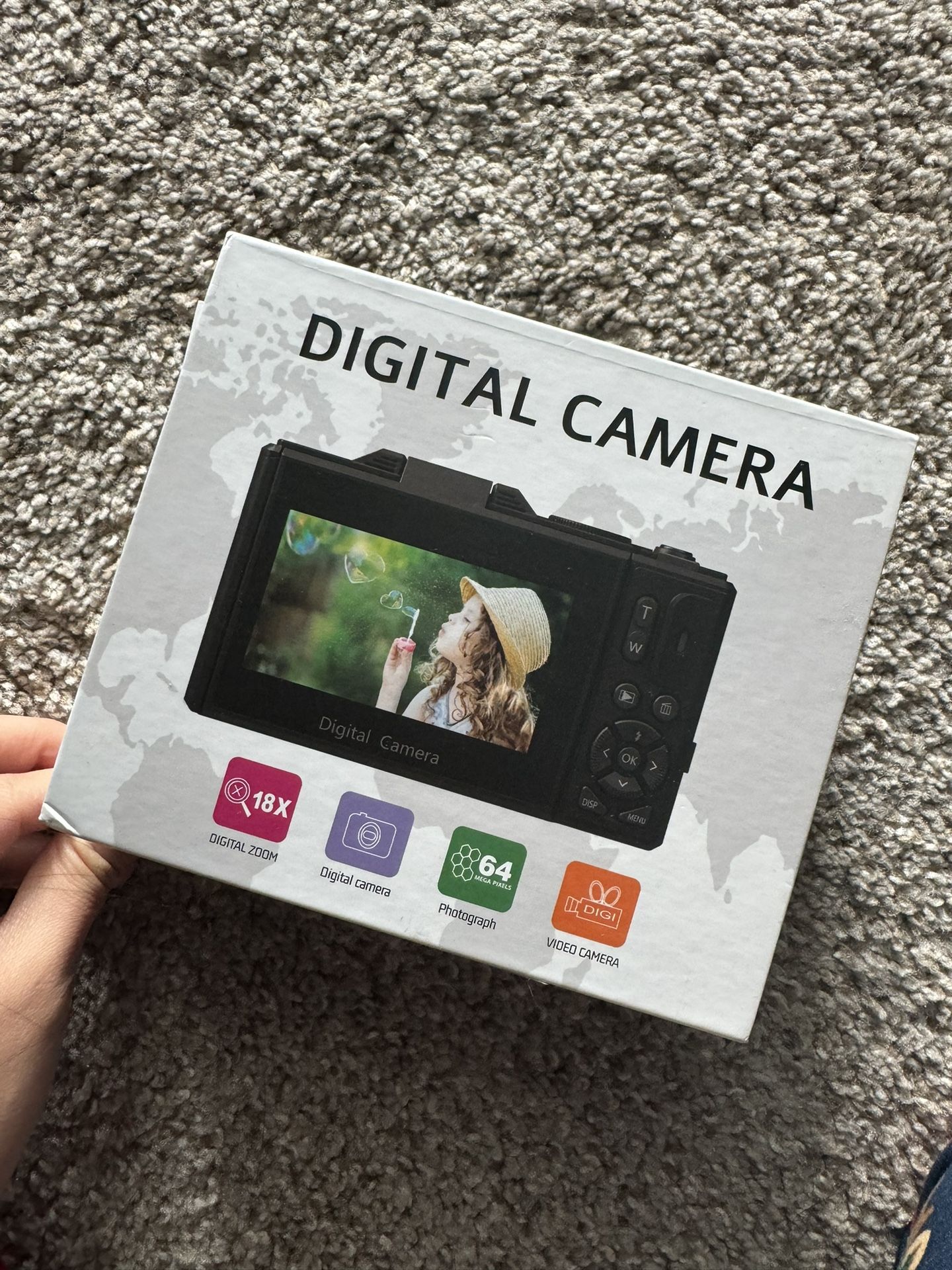 4K Digital Camera - Digital Cameras for Photography - 64MP Vlogging Camera for YouTube - Autofocus V