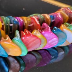 Colorful Vintage Shell Beaded Bracelet