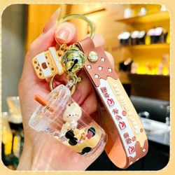 Boba Bear Liquid Keychain