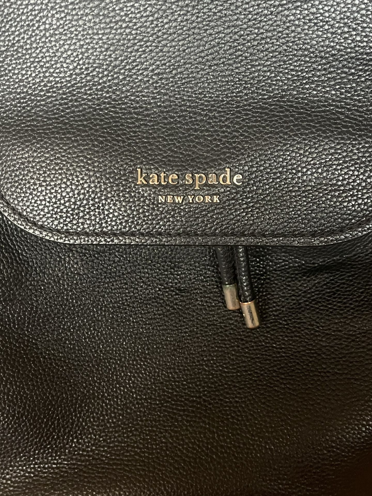 Kate Spade Black Leather Backpack Style Purse