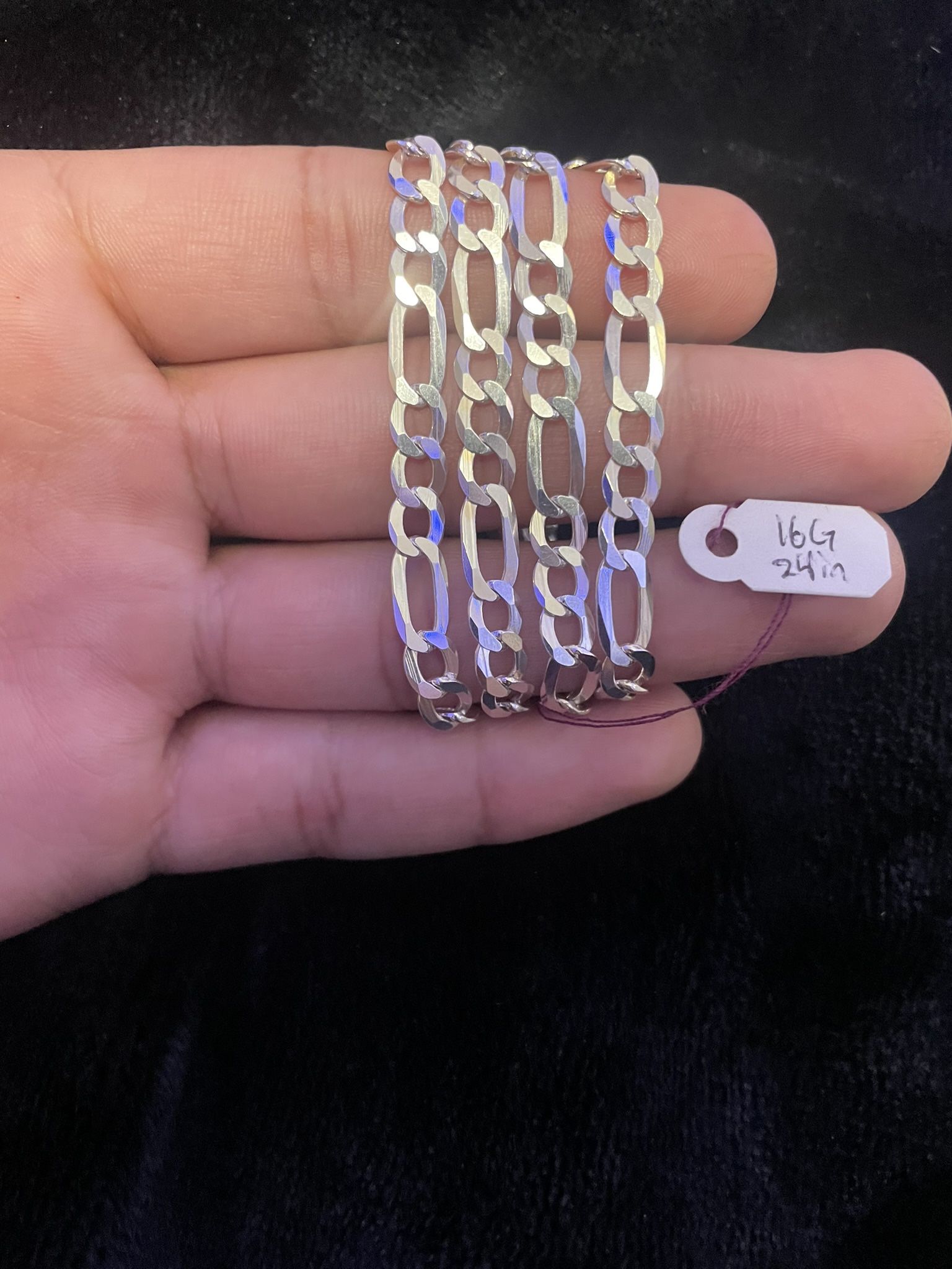 925 Silver Figaro Chain 24 Inches