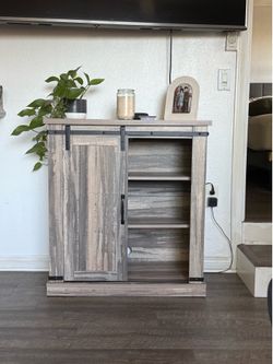 Rustic barn door cabinet