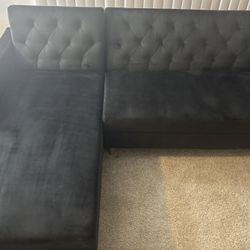 84" Wide Reversible Sleeper Sofa & Chaise