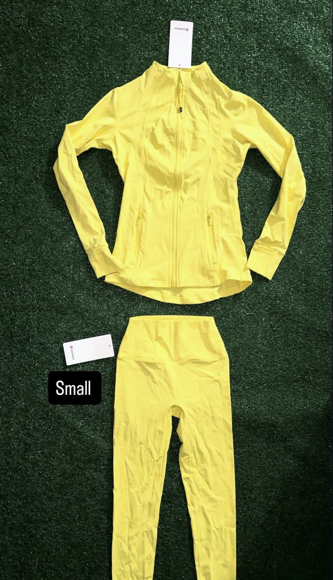 Yellow female define jacket set