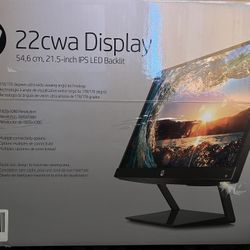 HP Pavilion 22cwa 21.5-Inch Full HD 1080p IPS LED Monitor, Tilt, VGA and HDMI (T4Q59AA) - Black
