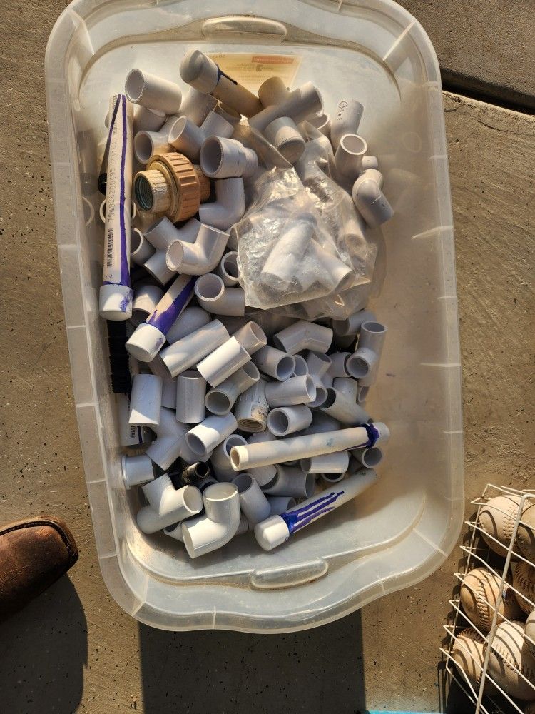 PVC Plumbing Fittings- Large Tote Full