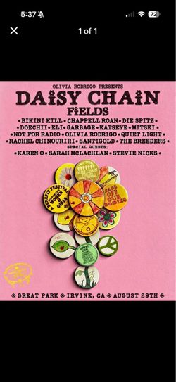 Daisy Chain Fields GA Tickets - Sat 8/29