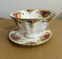 Royal Albert Country Roses Small Bowl With Saucer