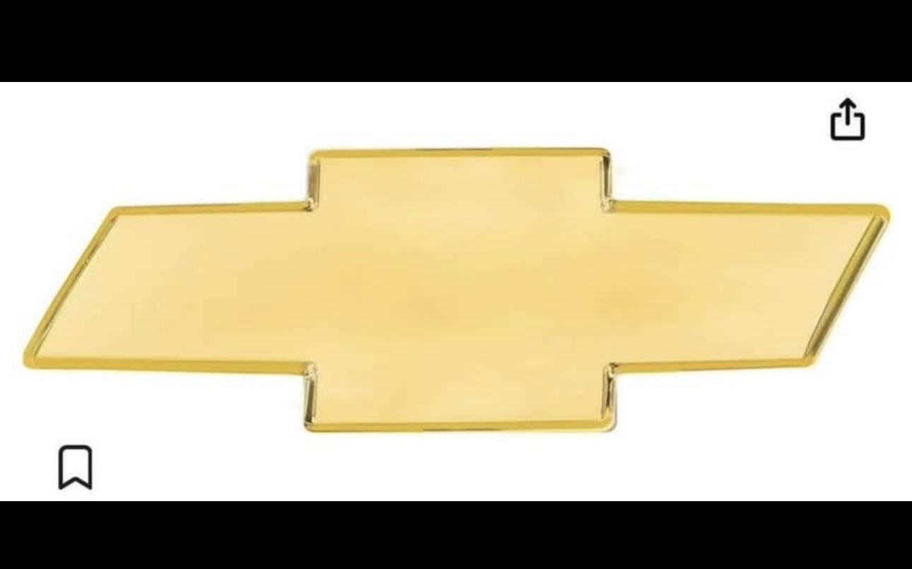 Gold Front Grille Bowtie Emblem for 1(contact info removed) Chevy Silverado, 2000-2006 Chevy Suburban Tahoe