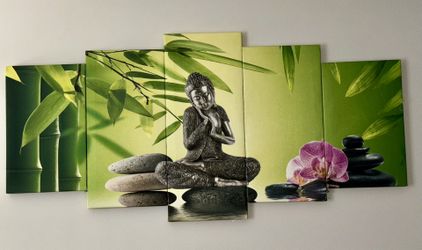 Zen Budda Wall Art 5 Piece Canvas Set 