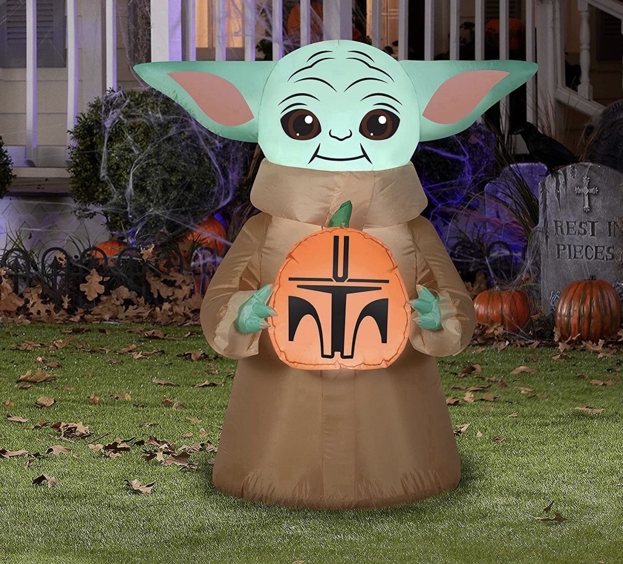 Star Wars The Mandalorian The Child Baby Yoda Halloween Airblown Inflatable Yard Brand New