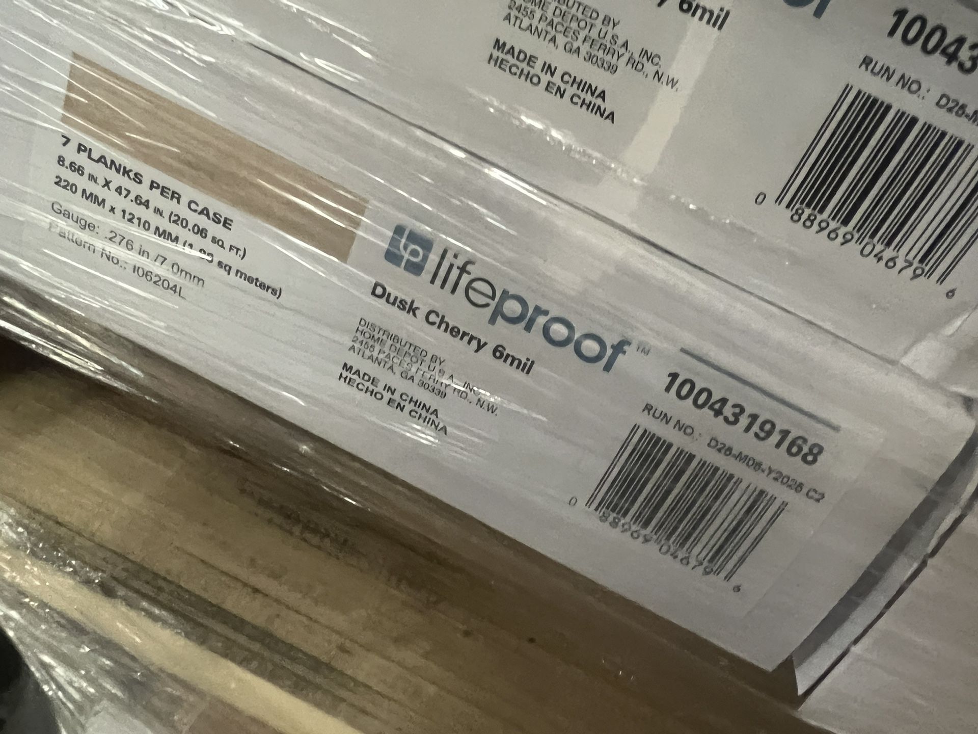 Vinyl Plank 21 Carton’s Cover 20 Square Foot Por Boxe