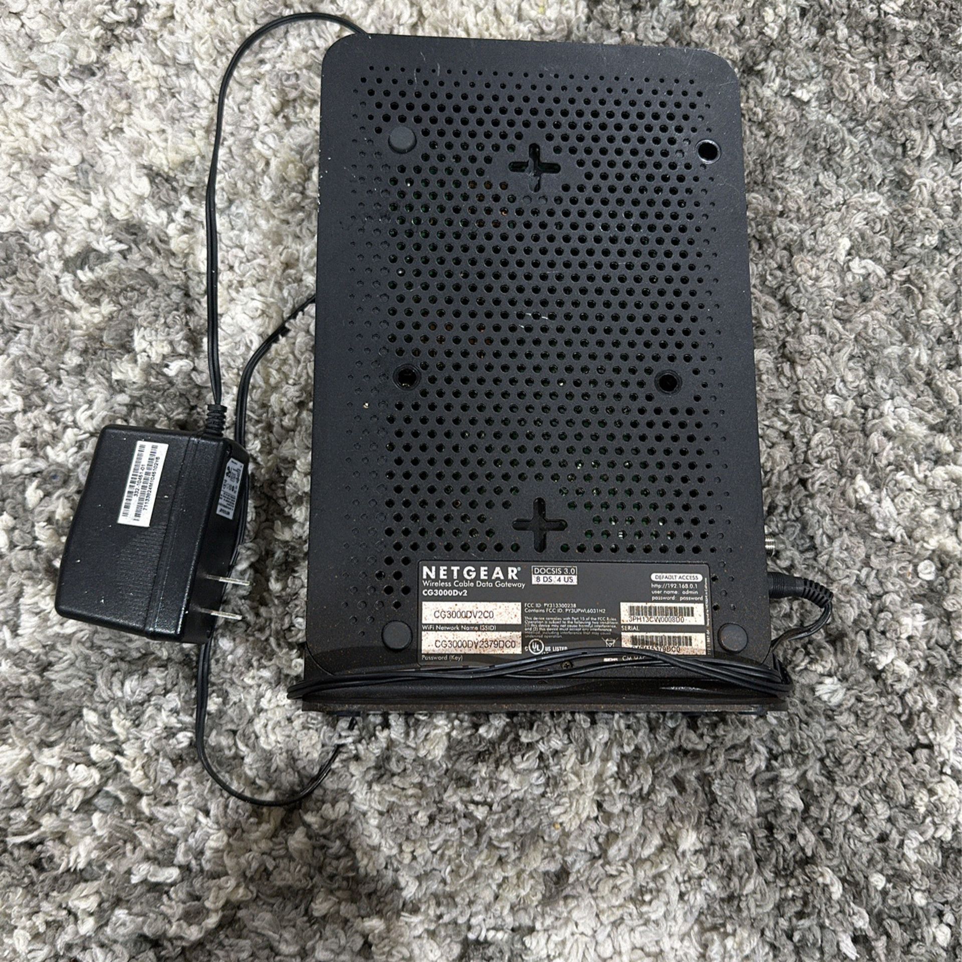 Netgear CG3000DV2 Cable Modem And Wireless Router