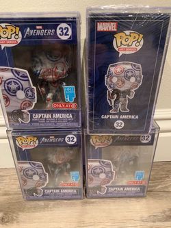 Funko Pop Art Series Captain America #32 Lot of 4
