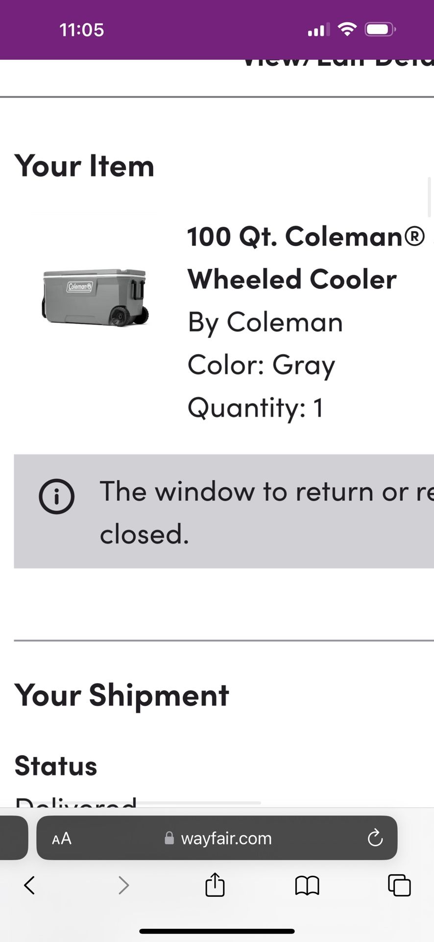 Brand New (in Box) Coleman 100 Qt Cooler (w/wheels)