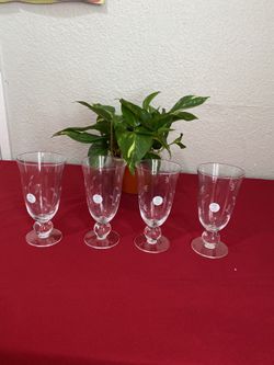 4 cristal vasos
