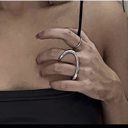 Genuine Silver Geometric Ring