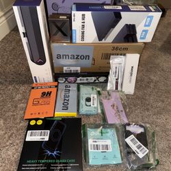 Tech bundle- includes headphone amplifier, speaker, phone cases, Bluetooth adapter, smartwatch bands