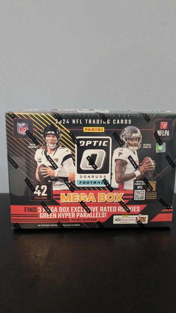 2024 NFL Optics Football Mega Box Green Hyper Parallels