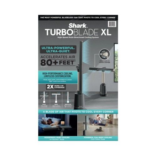 SHARK TurboBlade Fan XL Ultra-Customizable Bladeless Tower (Model: TF200)
