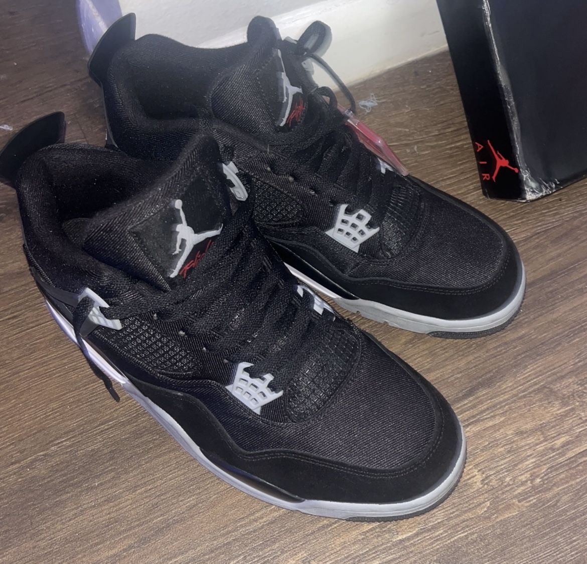 Air Jordan Retro 4 Black Canvas