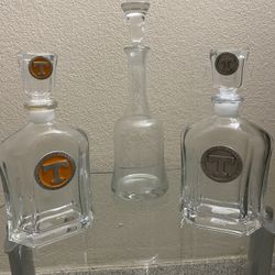 3 Glass Decanters ( Trop & Decatur Area)