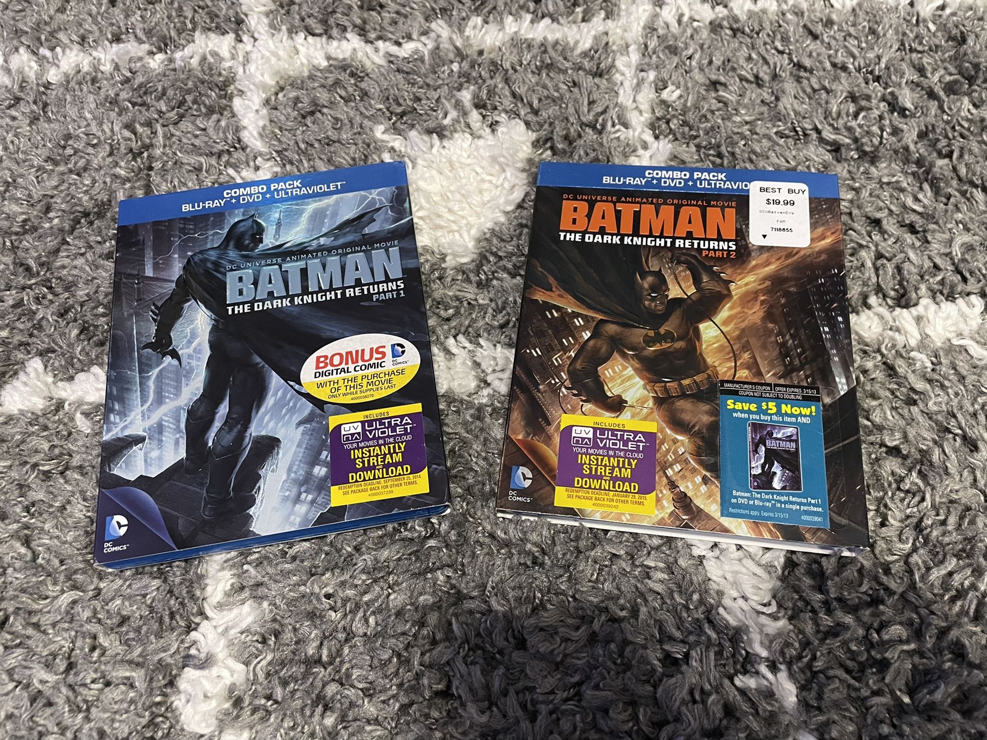 Batman: The Dark Knight Rises 1 and 2 on Blu-Ray