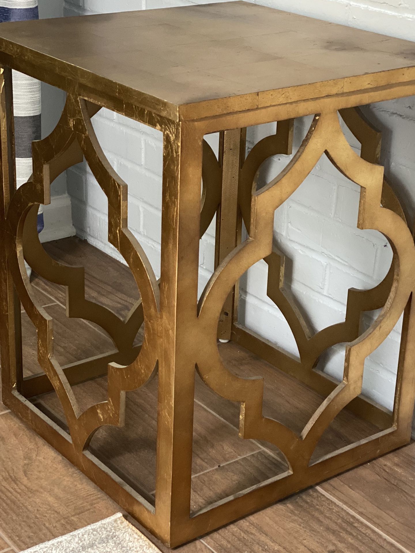Elegant Gold Side Tables (2 Available )