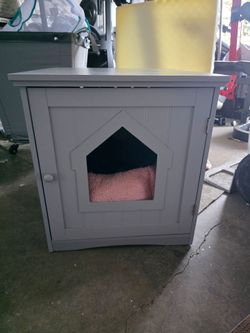 TRIXIE Wooden Cat Home & Litter Box Cover, Gray