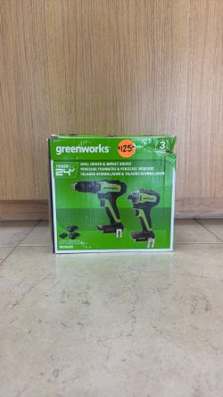 GREENWORKS CK24L222 DRILL DRIVER & IMPACT DRIVER 