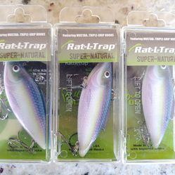 3 Packs Bill Lewis RT286 Rat-L-Trap Lipless Crankbait Fishing Lures - Blueback Herring - NOS - Discontinued
