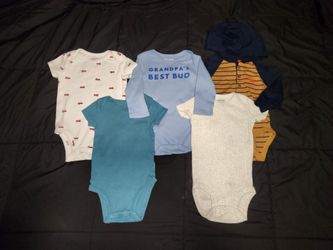5 Misc. Boys Shirts/Onesie Size 6 Months