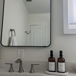 Qty 2 Wall Bathroom Vanity Mirror in Black (24x30)