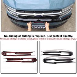 Car Front Bumper Grille Strip Frame Compatible with Ford Maverick 2022 2023 Car Front Headlight Upper Grille Front Grille Accent Trim Covers Front Gri