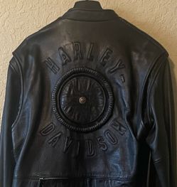 Harley Davidson Willie G Leather Jacket Mens L 98010-06VM Wheel Rare