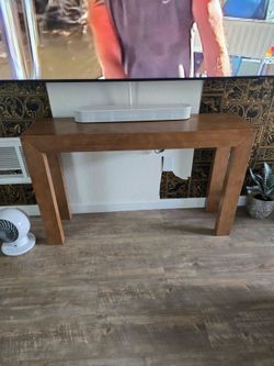 Narrow Wood console table
