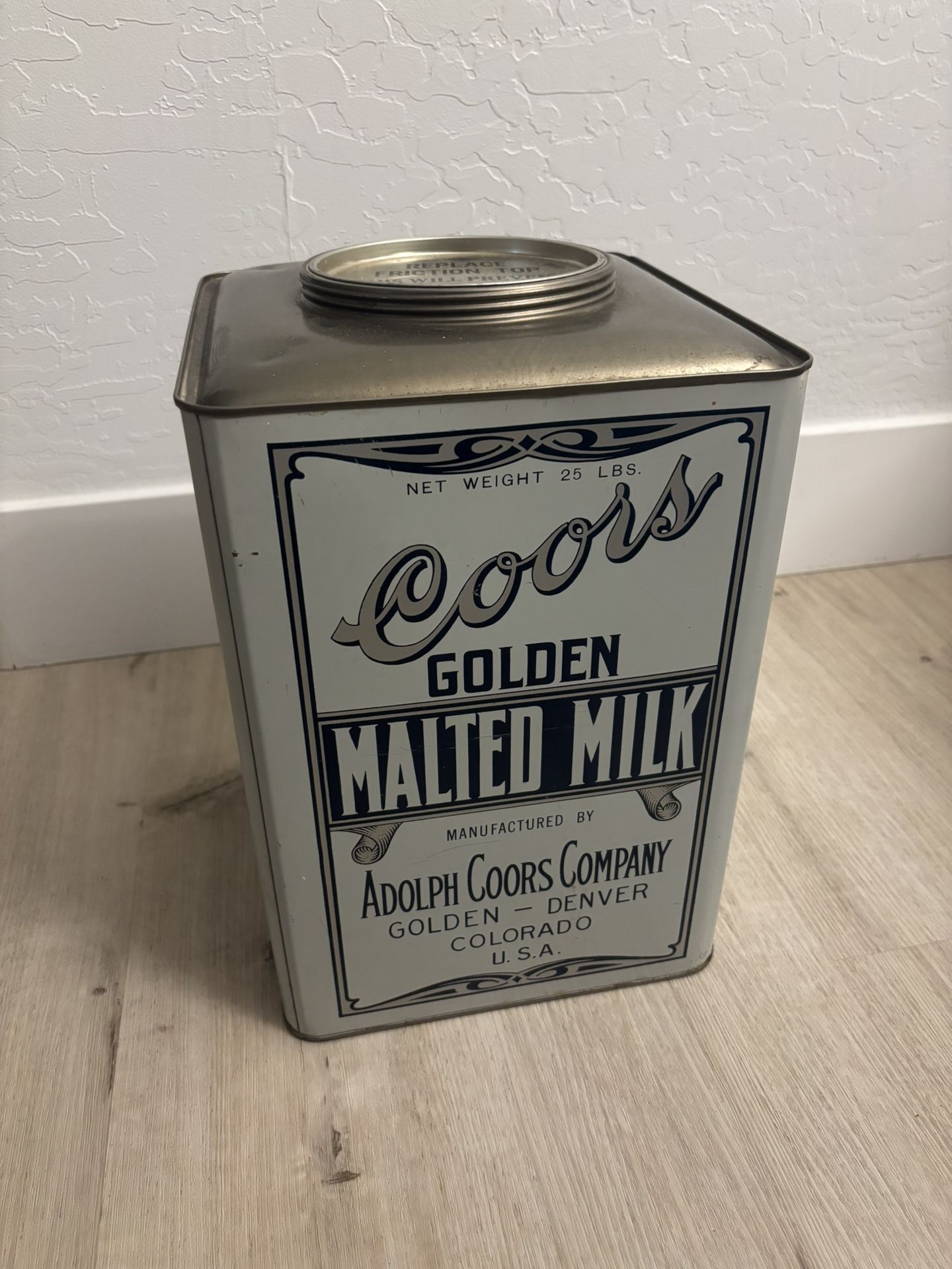 Vintage Coors Milk Tin